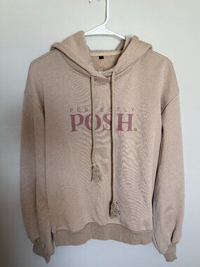 NWOT Perfectly Posh Gold Sparkle Hoodie Size Large